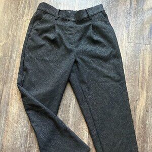 LOFT Women's Sparkly Black Tapered Pants - Size M